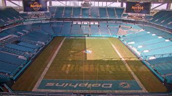 Weather camera view of Hard Rock Stadium (east lot).