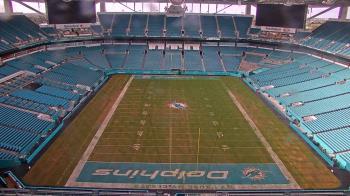 Weather camera view of Hard Rock Stadium (east lot).