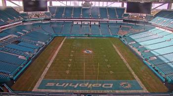 Weather camera view of Hard Rock Stadium (east lot).