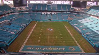 Weather camera view of Hard Rock Stadium (east lot).