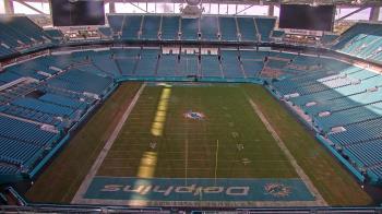Weather camera view of Hard Rock Stadium (east lot).