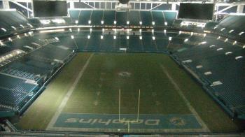 Weather camera view of Hard Rock Stadium (east lot).