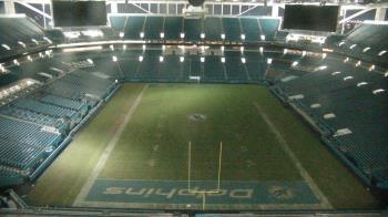 Weather camera view of Hard Rock Stadium (east lot).