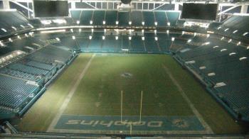 Weather camera view of Hard Rock Stadium (east lot).