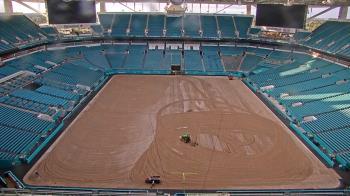 Weather camera view of Hard Rock Stadium (east lot).