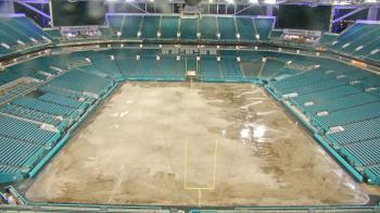 Weather camera view of Hard Rock Stadium (east lot).