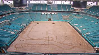 Weather camera view of Hard Rock Stadium (east lot).