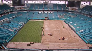 Weather camera view of Hard Rock Stadium (east lot).
