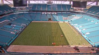 Weather camera view of Hard Rock Stadium (east lot).