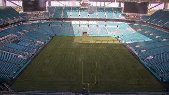 Weather camera view of Hard Rock Stadium (east lot).