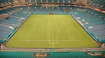 Weather camera view of Hard Rock Stadium (east lot).