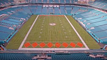 Weather camera view of Hard Rock Stadium (east lot).