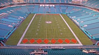 Weather camera view of Hard Rock Stadium (east lot).