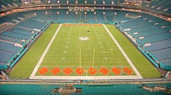 Weather camera view of Hard Rock Stadium (east lot).