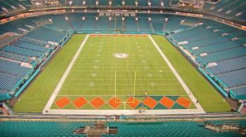 Weather camera view of Hard Rock Stadium (east lot).