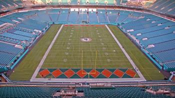 Weather camera view of Hard Rock Stadium (east lot).