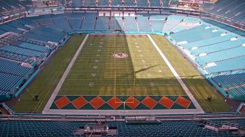 Weather camera view of Hard Rock Stadium (east lot).