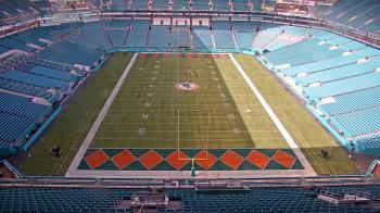 Weather camera view of Hard Rock Stadium (east lot).