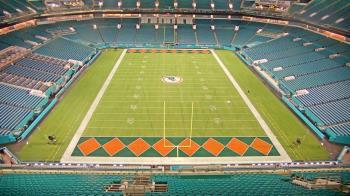 Weather camera view of Hard Rock Stadium (east lot).