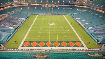 Weather camera view of Hard Rock Stadium (east lot).