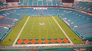 Weather camera view of Hard Rock Stadium (east lot).