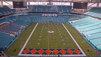 Weather camera view of Hard Rock Stadium (east lot).