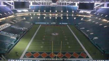 Weather camera view of Hard Rock Stadium (east lot).