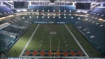 Weather camera view of Hard Rock Stadium (east lot).