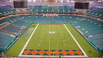 Weather camera view of Hard Rock Stadium (east lot).