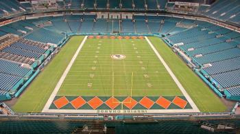 Weather camera view of Hard Rock Stadium (east lot).