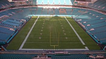Weather camera view of Hard Rock Stadium (east lot).