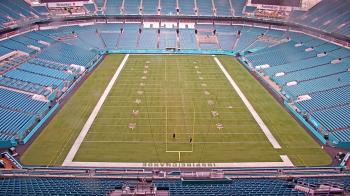 Weather camera view of Hard Rock Stadium (east lot).