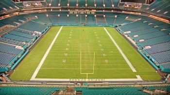 Weather camera view of Hard Rock Stadium (east lot).