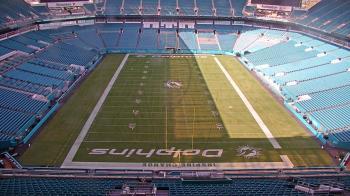 Weather camera view of Hard Rock Stadium (east lot).