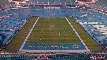 Weather camera view of Hard Rock Stadium (east lot).