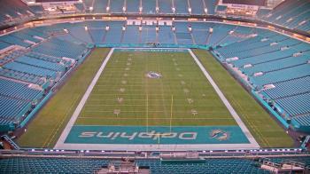 Weather camera view of Hard Rock Stadium (east lot).