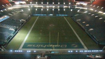 Weather camera view of Hard Rock Stadium (east lot).