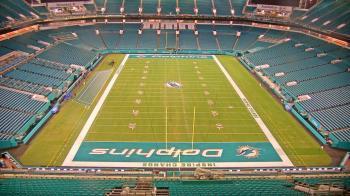Weather camera view of Hard Rock Stadium (east lot).