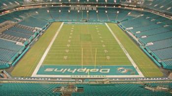 Weather camera view of Hard Rock Stadium (east lot).