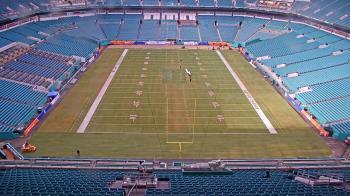 Weather camera view of Hard Rock Stadium (east lot).
