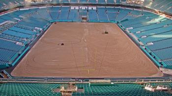 Weather camera view of Hard Rock Stadium (east lot).