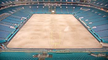 Weather camera view of Hard Rock Stadium (east lot).