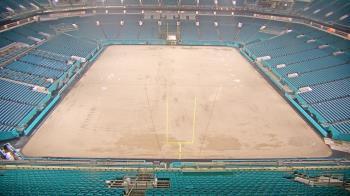 Weather camera view of Hard Rock Stadium (east lot).