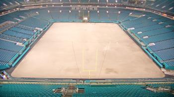 Weather camera view of Hard Rock Stadium (east lot).