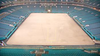 Weather camera view of Hard Rock Stadium (east lot).