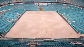 Weather camera view of Hard Rock Stadium (east lot).