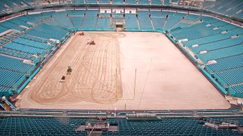 Weather camera view of Hard Rock Stadium (east lot).