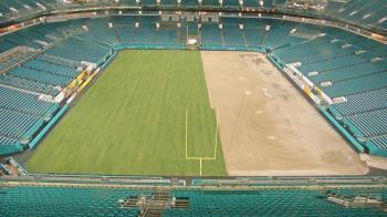 Weather camera view of Hard Rock Stadium (east lot).