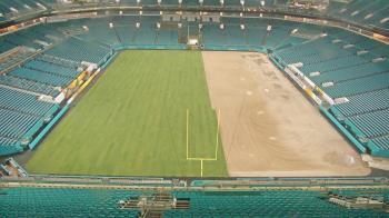 Weather camera view of Hard Rock Stadium (east lot).