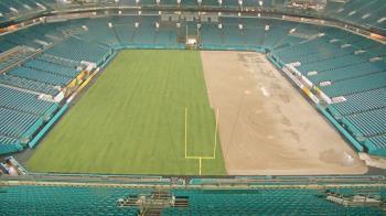 Weather camera view of Hard Rock Stadium (east lot).